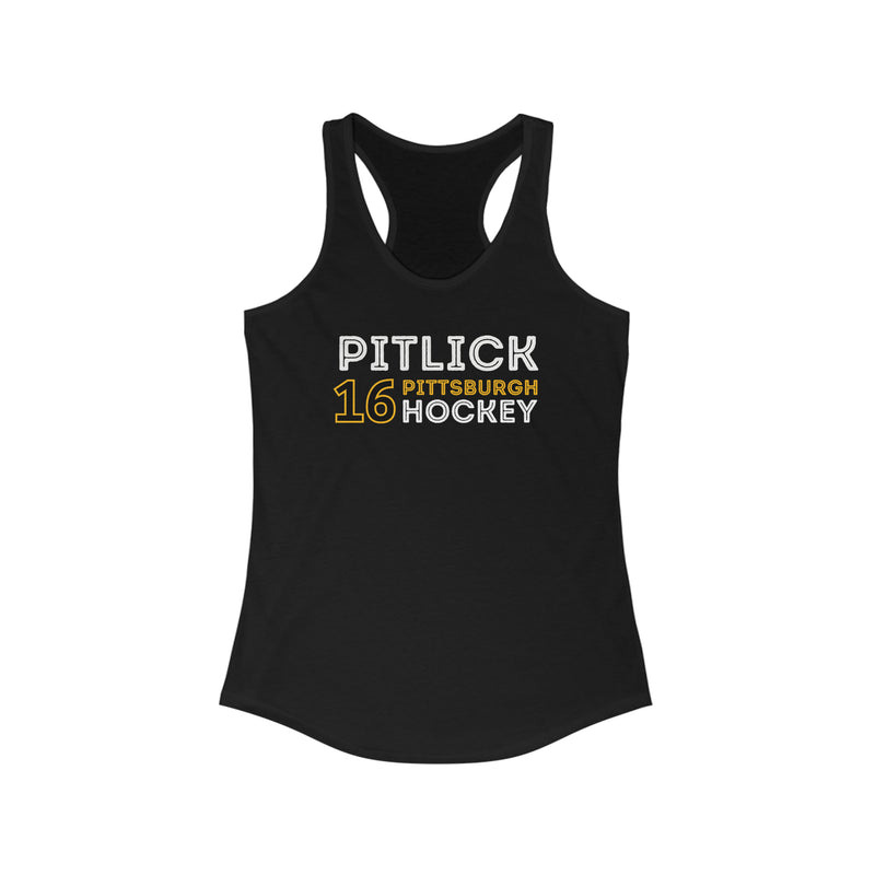 Pitlick 16 Pittsburgh Hockey Grafitti Wall Design Women's Ideal Racerback Tank Top