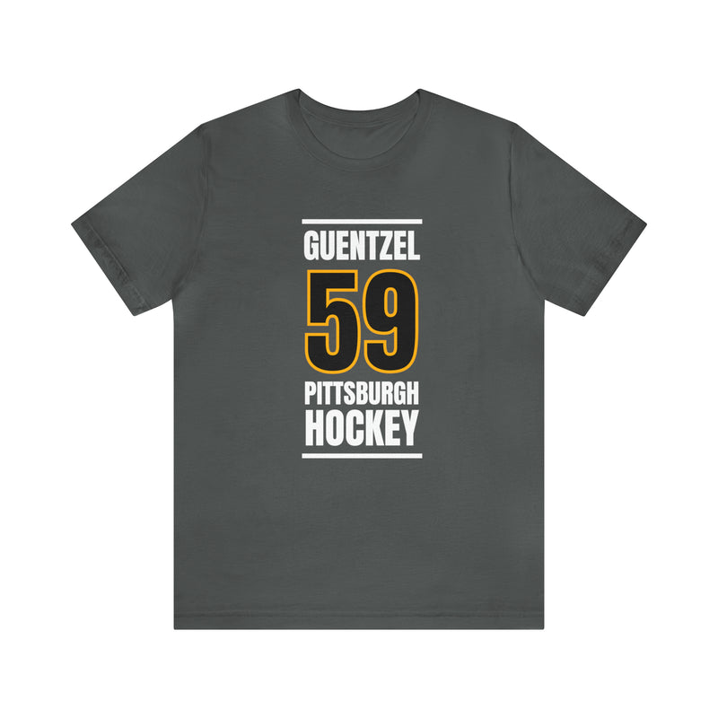 Guentzel 59 Pittsburgh Hockey Black Vertical Design Unisex T-Shirt