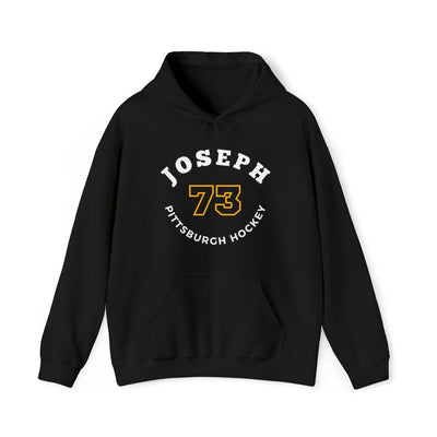 Joseph 73 Pittsburgh Hockey Number Arch Design Unisex Hooded Sweatshirt