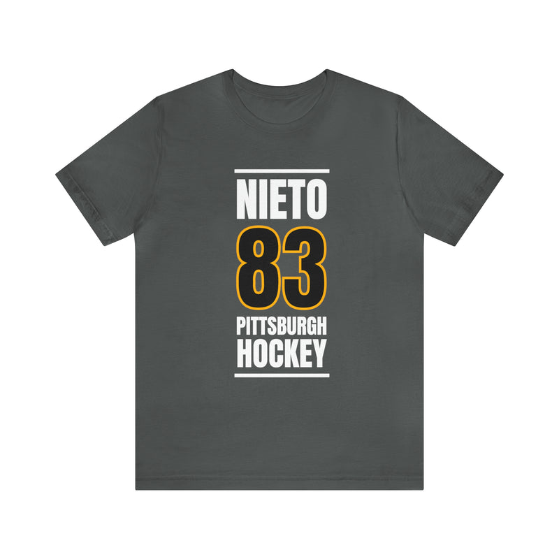 Nieto 83 Pittsburgh Hockey Black Vertical Design Unisex T-Shirt