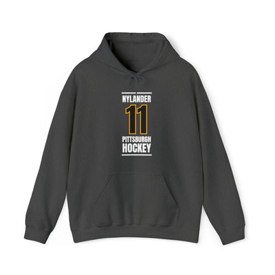 Nylander 11 Pittsburgh Hockey Black Vertical Design Unisex Hooded Sweatshirt