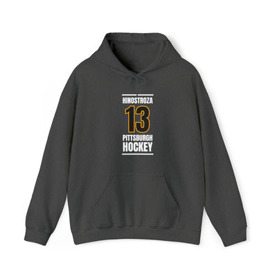 Hinostroza 13 Pittsburgh Hockey Black Vertical Design Unisex Hooded Sweatshirt