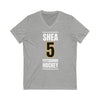 Shea 5 Pittsburgh Hockey Black Vertical Design Unisex V-Neck Tee