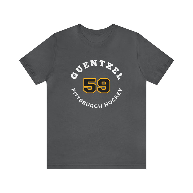 Guentzel 59 Pittsburgh Hockey Number Arch Design Unisex T-Shirt