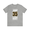 Jarry 35 Pittsburgh Hockey Black Vertical Design Unisex T-Shirt