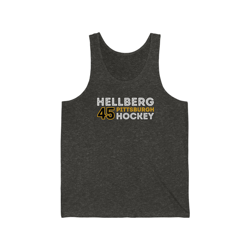 Hellberg 45 Pittsburgh Hockey Grafitti Wall Design Unisex Jersey Tank Top