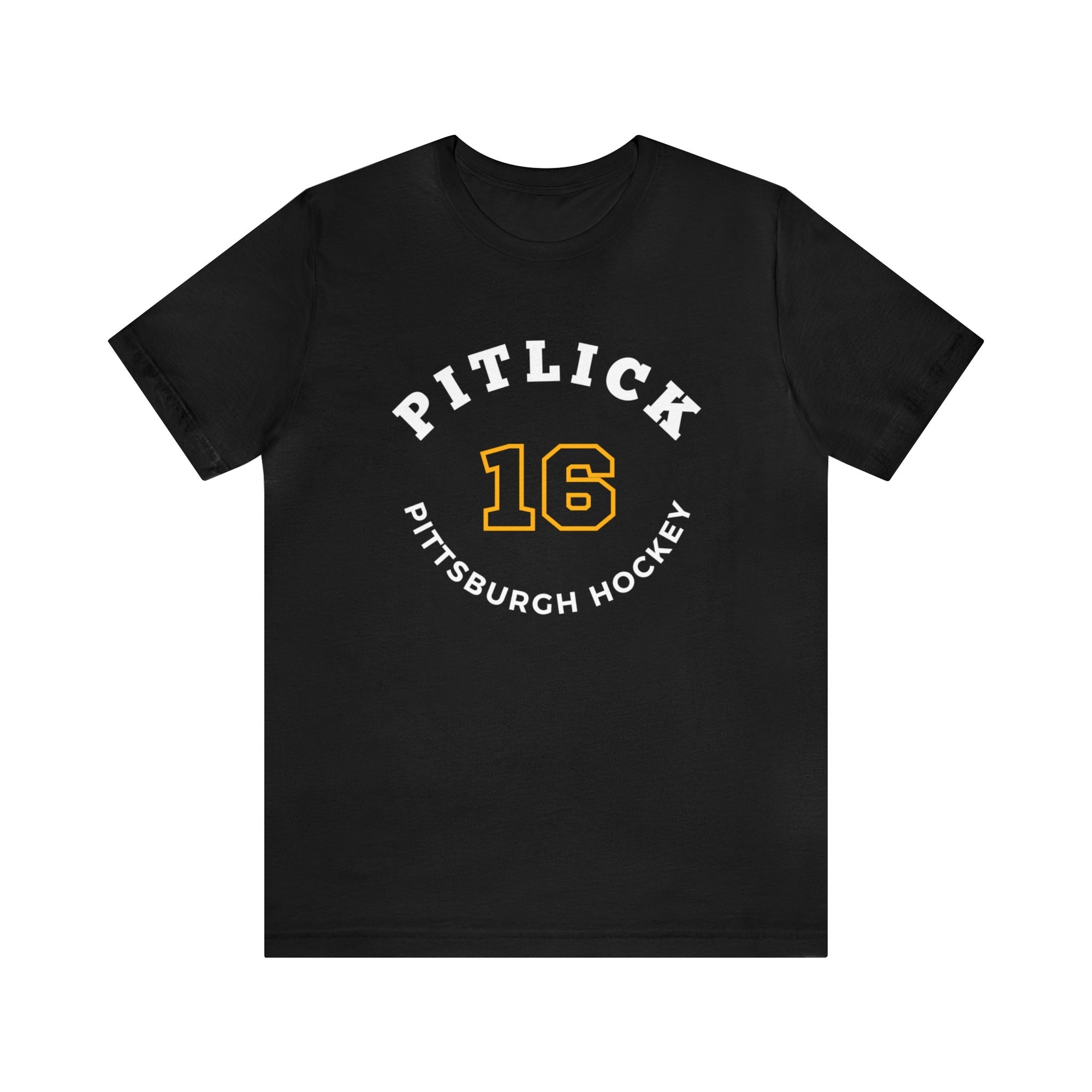 Pitlick 16 Pittsburgh Hockey Number Arch Design Unisex T-Shirt