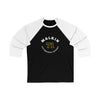 Malkin 71 Pittsburgh Hockey Number Arch Design Unisex Tri-Blend 3/4 Sleeve Raglan Baseball Shirt