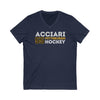 Acciari 55 Pittsburgh Hockey Grafitti Wall Design Unisex V-Neck Tee