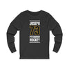 Joseph 73 Pittsburgh Hockey Black Vertical Design Unisex Jersey Long Sleeve Shirt