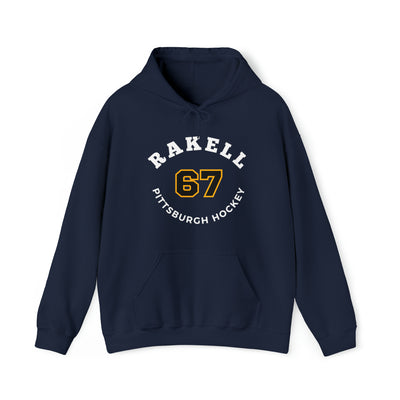 Rakell 67 Pittsburgh Hockey Number Arch Design Unisex Hooded Sweatshirt