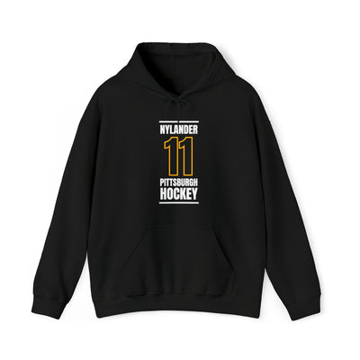 Nylander 11 Pittsburgh Hockey Black Vertical Design Unisex Hooded Sweatshirt