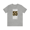 Acciari 55 Pittsburgh Hockey Black Vertical Design Unisex T-Shirt