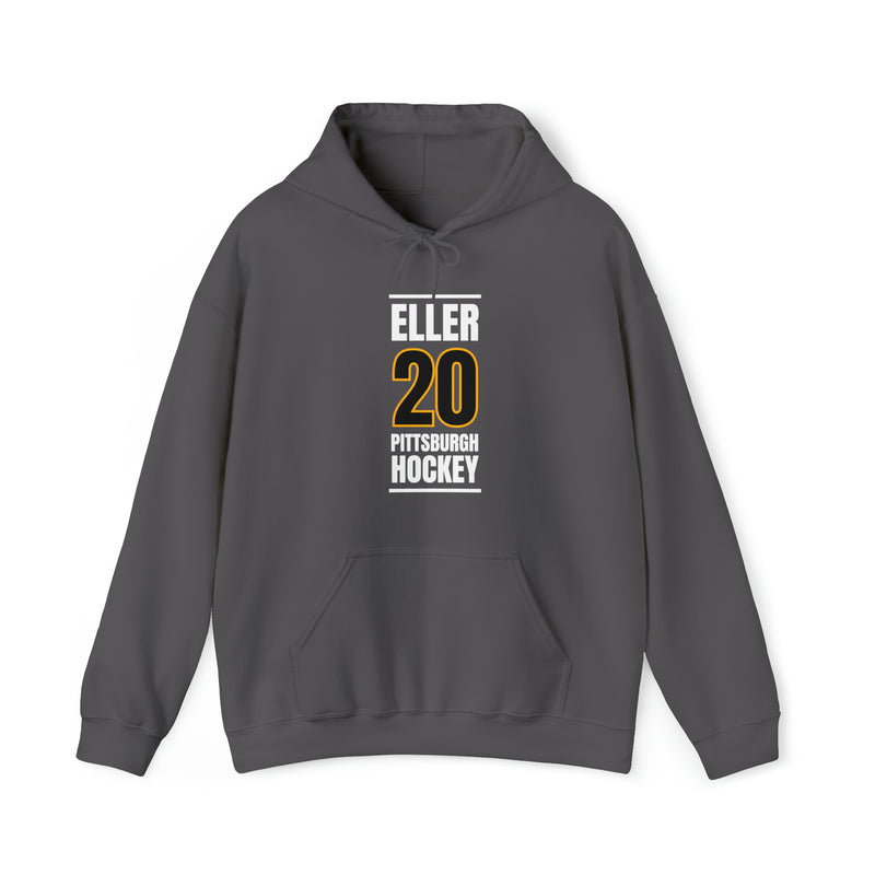Eller 20 Pittsburgh Hockey Black Vertical Design Unisex Hooded Sweatshirt