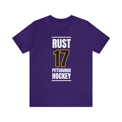 Rust 17 Pittsburgh Hockey Black Vertical Design Unisex T-Shirt