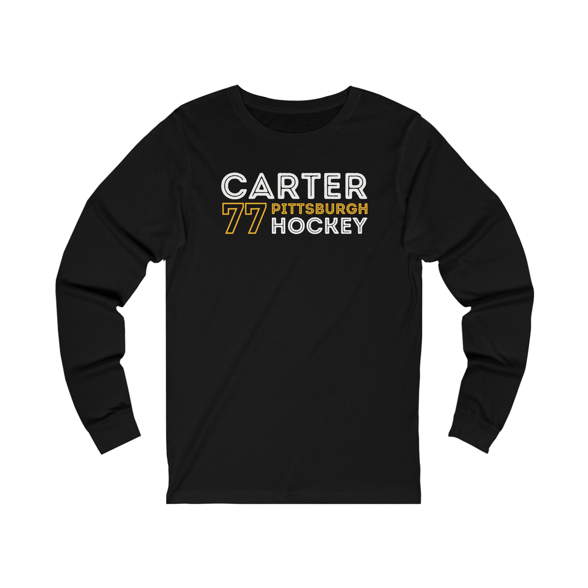 Carter 77 Pittsburgh Hockey Grafitti Wall Design Unisex Jersey Long Sleeve Shirt