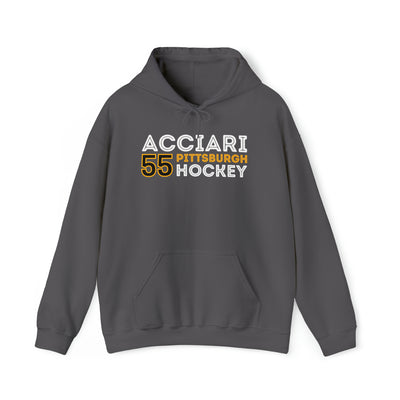 Acciari 55 Pittsburgh Hockey Grafitti Wall Design Unisex Hooded Sweatshirt