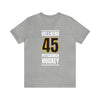 Hellberg 45 Pittsburgh Hockey Black Vertical Design Unisex T-Shirt