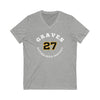 Graves 27 Pittsburgh Hockey Number Arch Design Unisex V-Neck Tee
