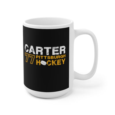 Carter 77 Pittsburgh Hockey Ceramic Coffee Mug In Black, 15oz