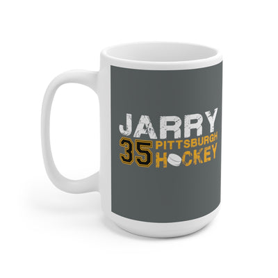 Jarry 35 Pittsburgh Hockey Ceramic Coffee Mug In Gray, 15oz