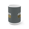 Joseph 73 Pittsburgh Hockey Ceramic Coffee Mug In Gray, 15oz