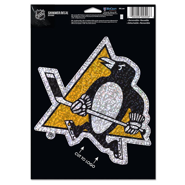 Pittsburgh Penguins Shimmer Decal, 5x7 Inch