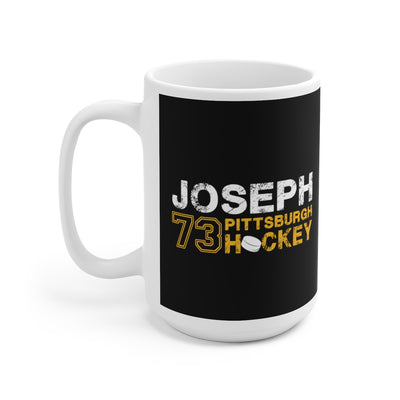 Joseph 73 Pittsburgh Hockey Ceramic Coffee Mug In Black, 15oz