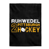 Ruhwedel 2 Pittsburgh Hockey Velveteen Plush Blanket