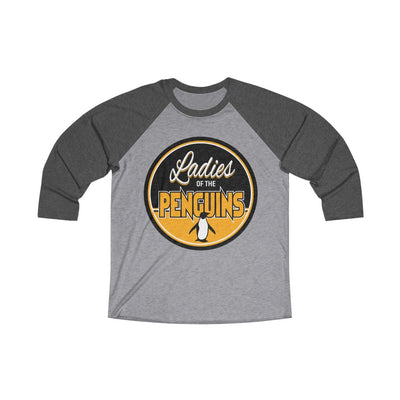 Ladies Of The Penguins Unisex Fit Tri-Blend 3/4 Sleeve Raglan Tee