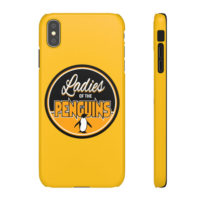 Ladies Of The Penguins Snap Phone Cases In Yellow