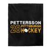 Pettersson 28 Pittsburgh Hockey Velveteen Plush Blanket