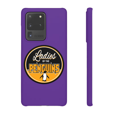 Ladies Of The Penguins Snap Phone Cases In Purple