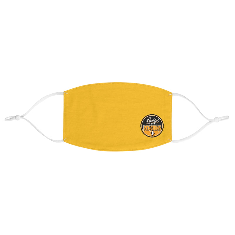 Ladies Of The Penguins Small Logo Adjustable Face Mask In Yellow