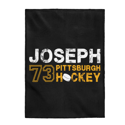 Joseph 73 Pittsburgh Hockey Velveteen Plush Blanket