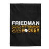 Friedman 52 Pittsburgh Hockey Velveteen Plush Blanket