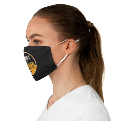 Ladies Of The Penguins Adjustable Face Mask In Black
