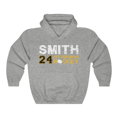 Smith 24 Pittsburgh Hockey Unisex Hooded Sweatshirt