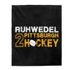 Ruhwedel 2 Pittsburgh Hockey Velveteen Plush Blanket