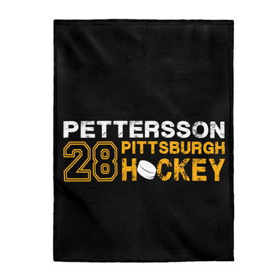 Pettersson 28 Pittsburgh Hockey Velveteen Plush Blanket