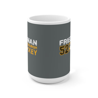 Friedman 52 Pittsburgh Hockey Ceramic Coffee Mug In Gray, 15oz