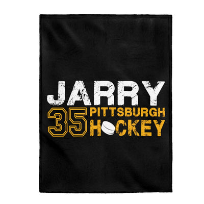 Jarry 35 Pittsburgh Hockey Velveteen Plush Blanket