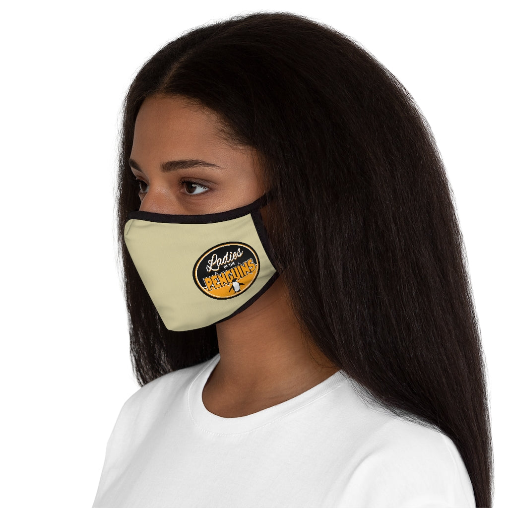 Ladies Of The Penguins Fitted Face Mask In Gold