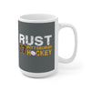 Rust 17 Pittsburgh Hockey Ceramic Coffee Mug In Gray, 15oz