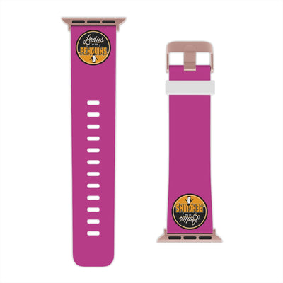 Ladies Of The Penguins Apple Watch Band In Hot Pink