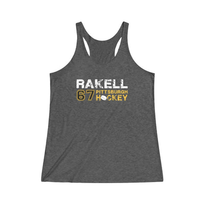 Rakell 67 Pittsburgh Hockey Women's Tri-Blend Racerback Tank Top