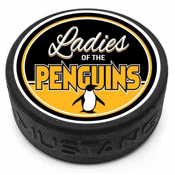 Ladies Of The Penguins Group Hockey Puck With 3D Texture