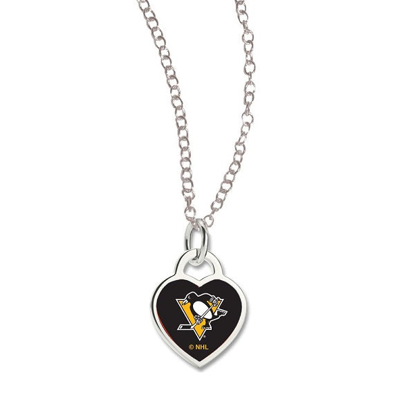 Pittsburgh Penguins 3D Heart Necklace