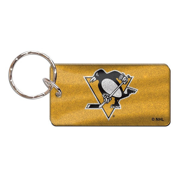Pittsburgh Penguins Glitter Rectangle Keychain