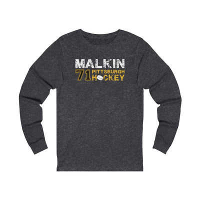 Malkin 71 Pittsburgh Hockey Unisex Jersey Long Sleeve Shirt